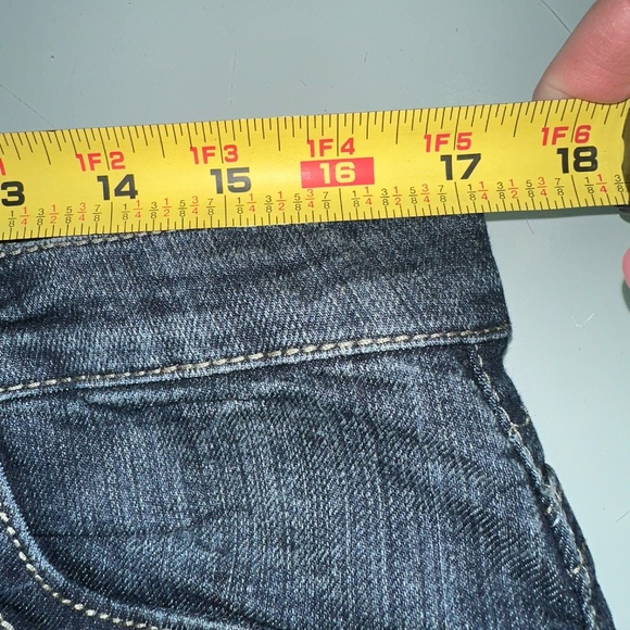 Suko Denim Jean Skirt with Embellishments on the Back Pockets ~ 10 - Picture 7 of 7